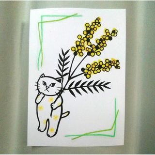 【切り絵】原画　A5サイズ　Mimosa(アート/写真)