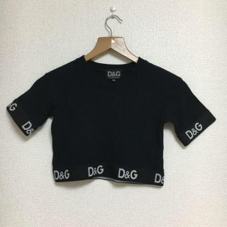 ドルチェアンドガッバーナ(DOLCE&GABBANA)のD&G ドルガバ ショート丈 リブトップス (カットソー(半袖/袖なし))