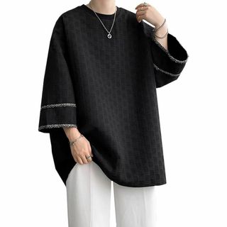 夏服 メンズ tシャツ メンズ 七分袖 半袖 無地 大きい サイズ(Tシャツ/カットソー(半袖/袖なし))