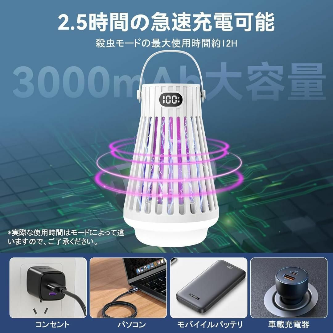 Amazon | AUGYMER 電撃殺虫器 捕虫器 コバエ取り機 こばえとり