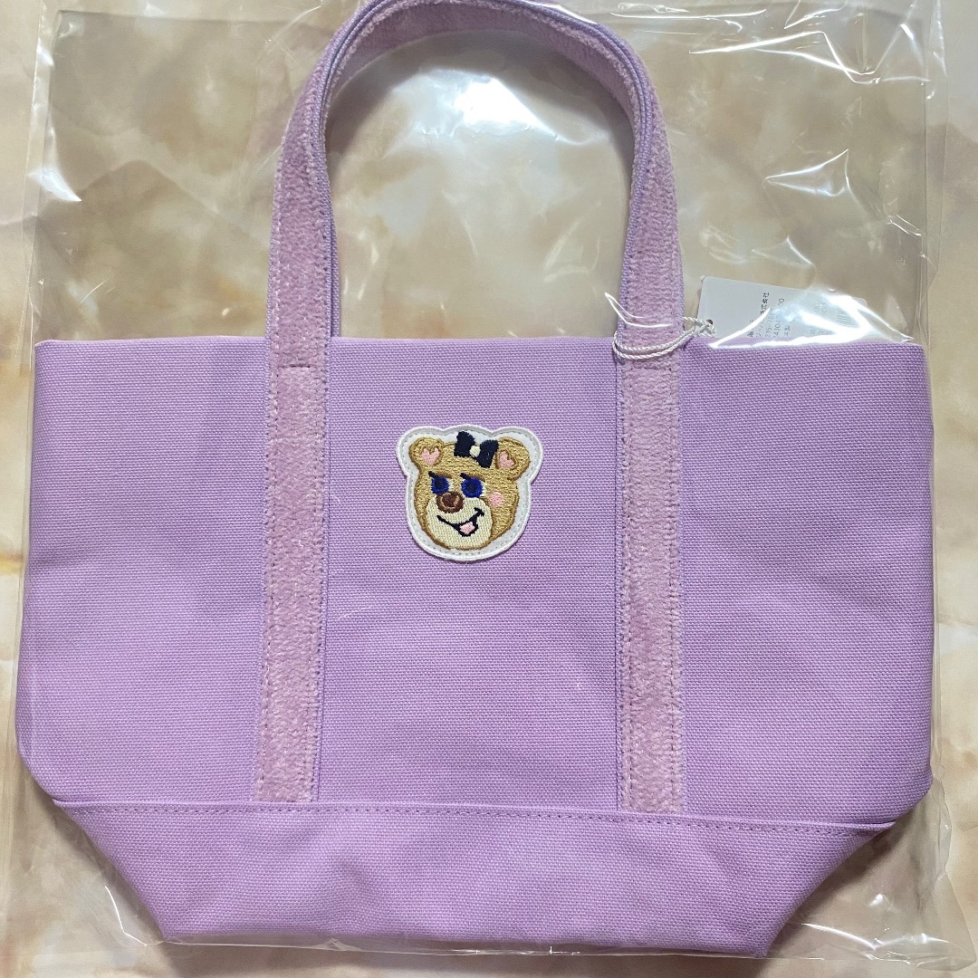 FEILER - ♡フェイラー♡オールドテディガール ワッペントートバッグ♡薄紫♡ベア♡くま♡クマ