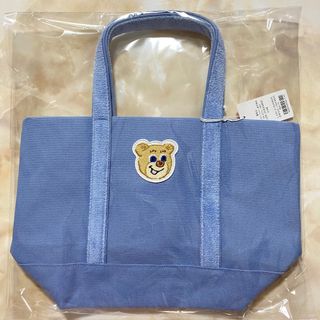 フェイラー(FEILER)の♡フェイラー♡オールドテディ ワッペントートバッグ♡ブルー♡小♡ベア♡くま♡クマ(トートバッグ)