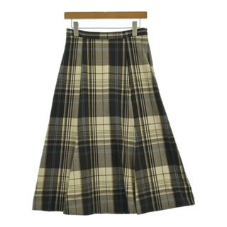 デッサン(Dessin)のDessin ロング・マキシ丈スカート 3(L位) こげ茶x青x白(チェック) 【古着】【中古】(ロングスカート)