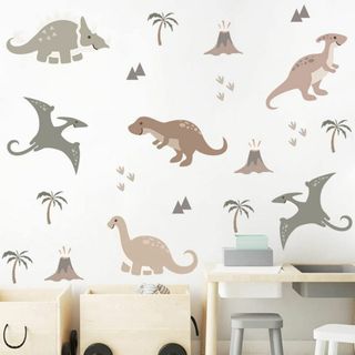 【新着商品】カラフル 恐竜 ウォールステッカー 動物 壁飾り5枚セット(20x3(その他)