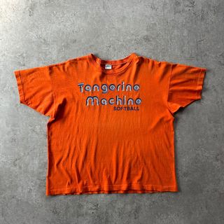 チャンピオン(Champion)の70s チャンピオン ヴィンテージtシャツ USA製 オレンジ XL バータグ(Tシャツ/カットソー(半袖/袖なし))
