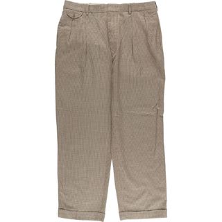 ラルフローレン(Ralph Lauren)の古着 ラルフローレン Ralph Lauren POLO GOLF ポロゴルフ 千鳥格子柄 ツータック スラックスパンツ メンズw37相当 /eaa548882(スラックス)