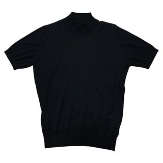 JOHN SMEDLEY - JOHN SMEDLEY モックネック シーアイランドコットン ネイビー S