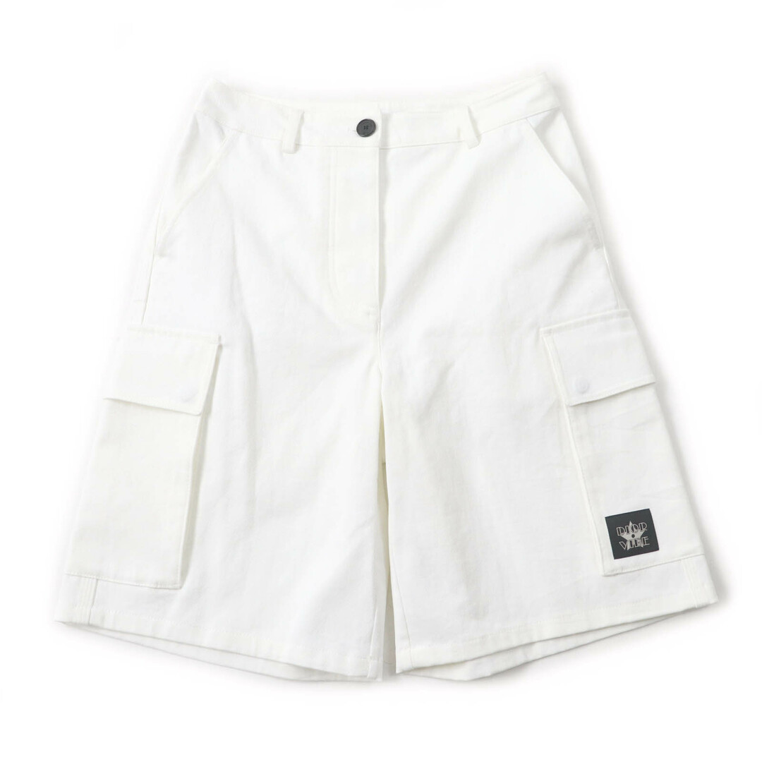 Christian Dior - 未使用品★Christian Dior クリスチャンディオール 247P41A3339 DIOR VIBE ロゴボタン付 デニム カーゴパンツ ホワイト 40 イタリア製 正規品 レディース