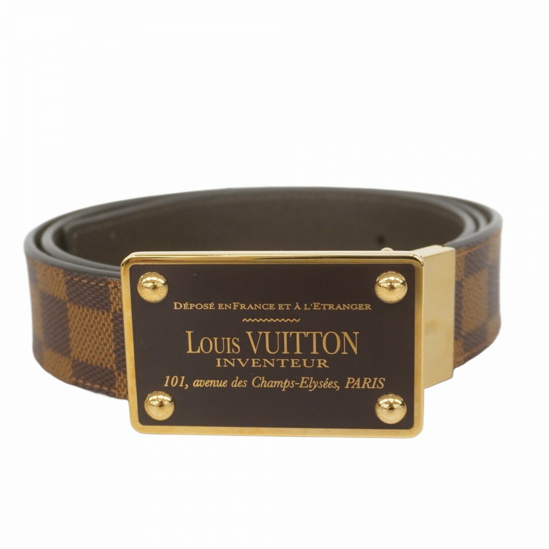 LOUIS VUITTON - 【5ec2817】ルイヴィトン ベルト ダミエ サンチュール アヴァントゥール M9677 エベヌ【中古】メンズ