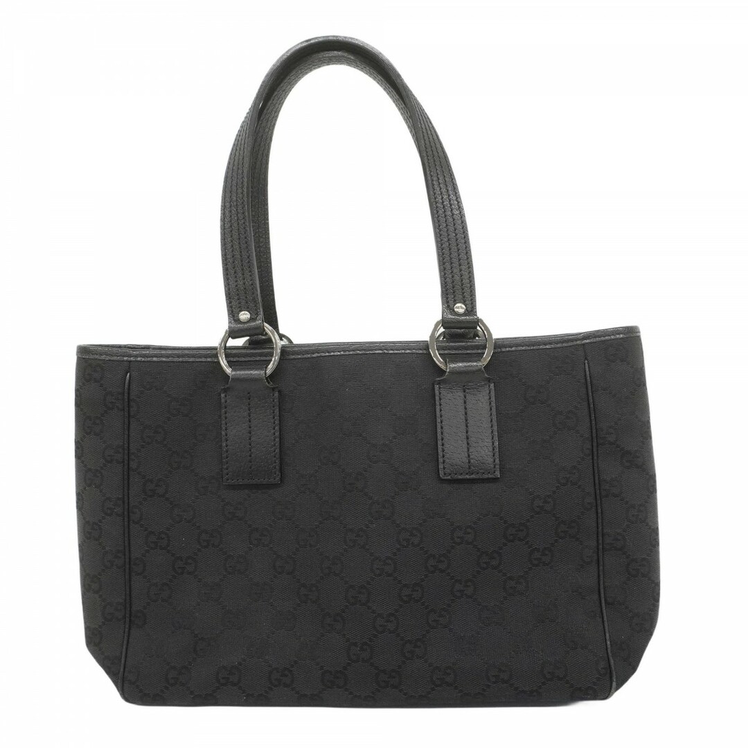 GUCCI - 【5ec2949】グッチ トートバッグ GGキャンバス 113019 キャンバス ブラック シルバー金具【中古】レディース
