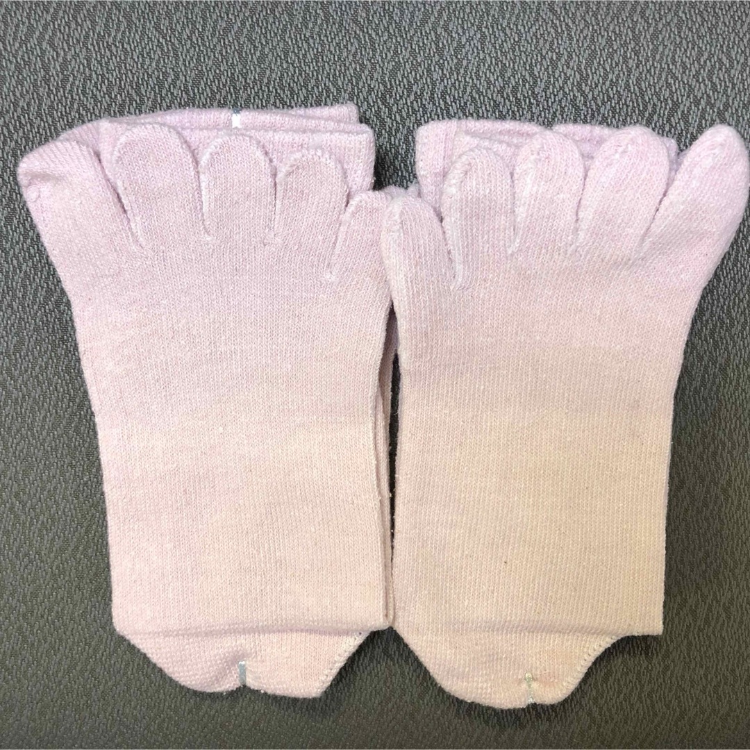 ピンク2足セット 冷え性対策 冷えとり靴下 レディースのレッグウェア(その他)の商品写真