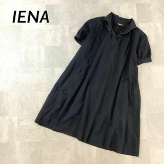 イエナ(IENA)のIENA チュニック ミニ ワンピース 半袖 薄手 ブラック(チュニック)