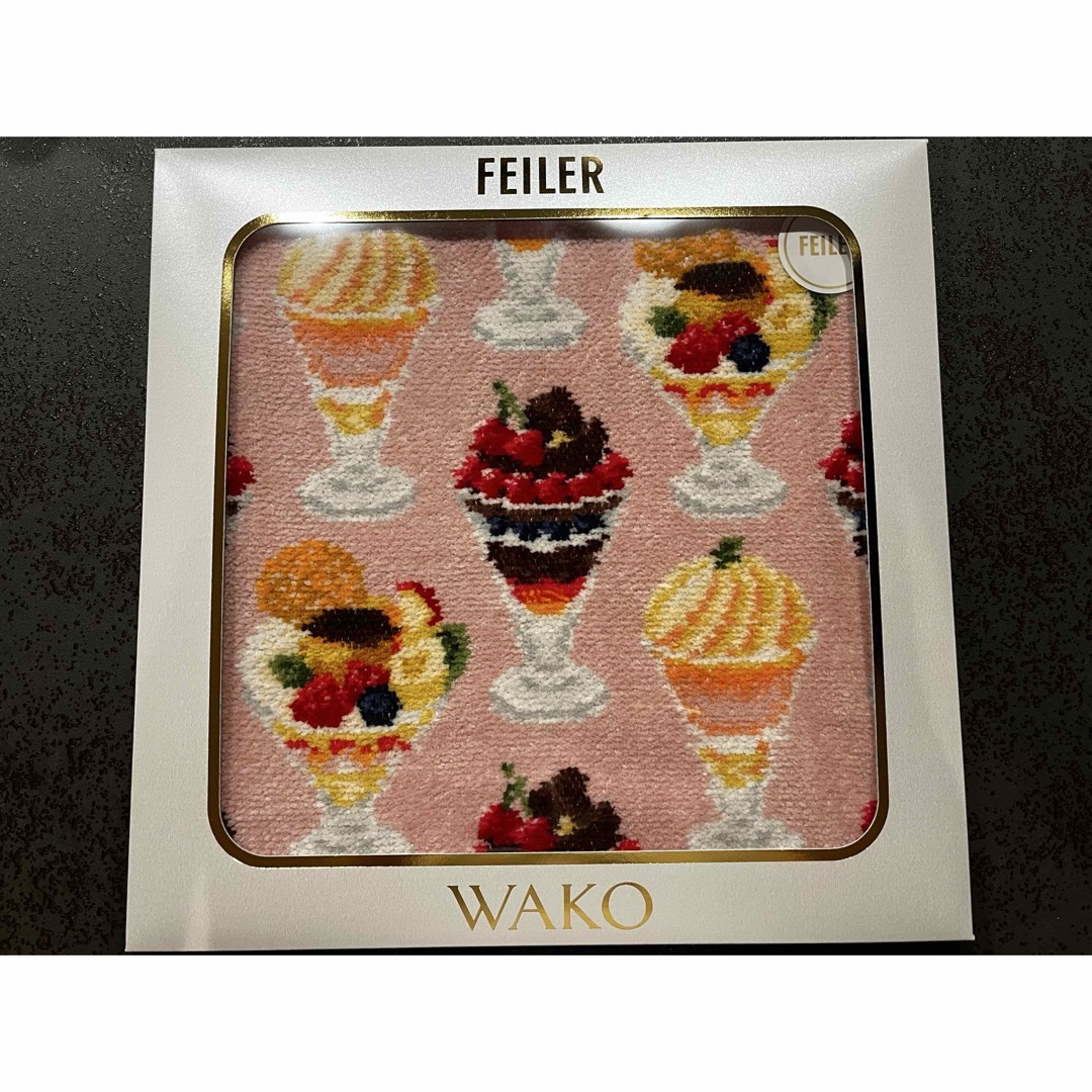 FEILER(フェイラー)の和光 フェイラーハンカチ「WAKO PARFAIT」 ピンク 新品未使用 レディースのファッション小物(ハンカチ)の商品写真