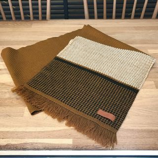 エルメス(HERMES)の超美品 エルメス カシミヤ マフラー イエロー グリーン ユニセックス(マフラー/ショール)