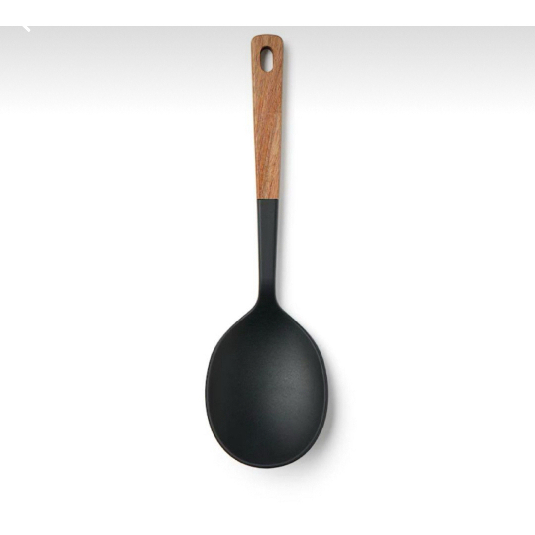 MUJI (無印良品)(ムジルシリョウヒン)の無印良品 木柄 シリコーン 調理スプーン インテリア/住まい/日用品のキッチン/食器(調理道具/製菓道具)の商品写真