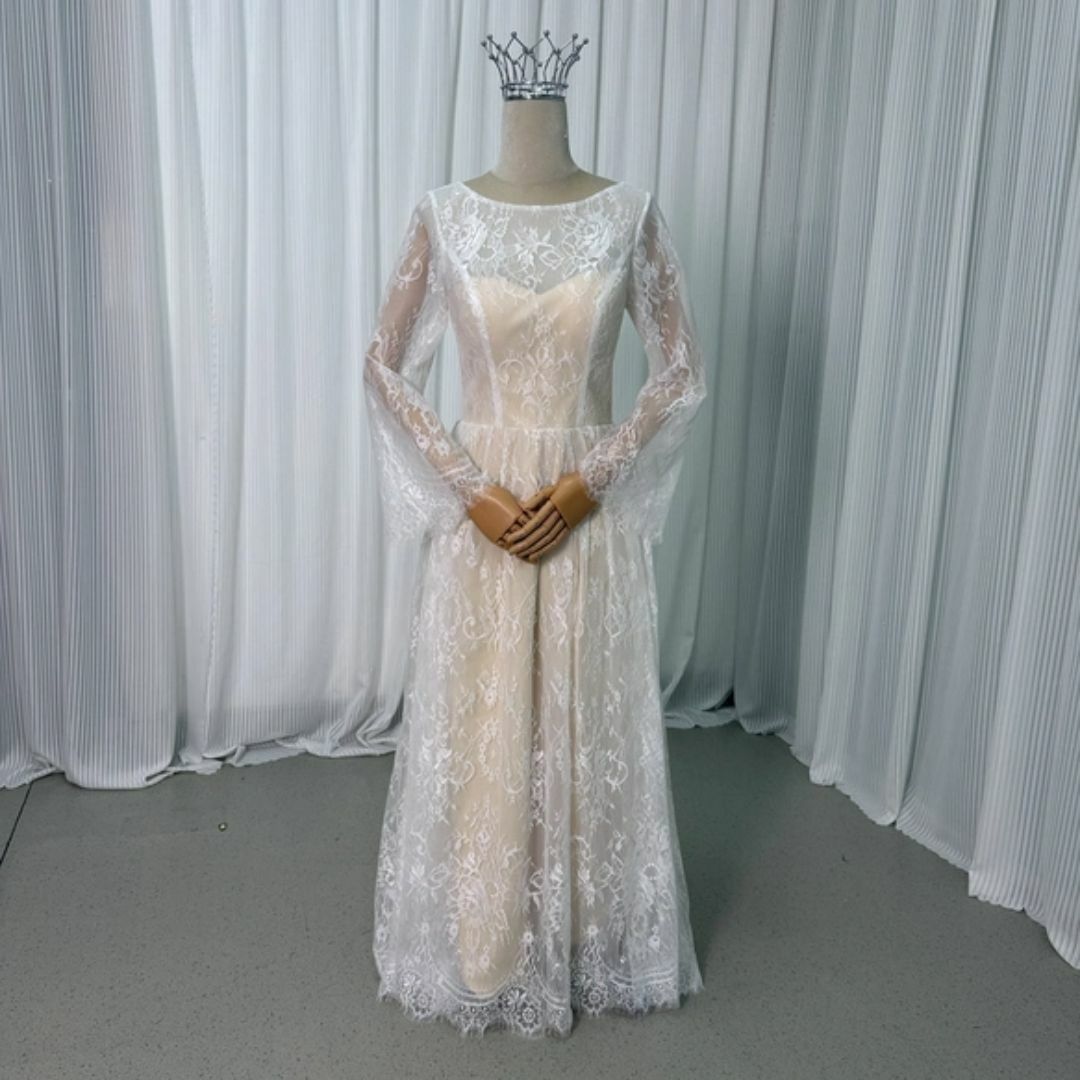 送料無料！ウェディングドレス 結婚式 二次会ドレス 花嫁 スレンダードレス
