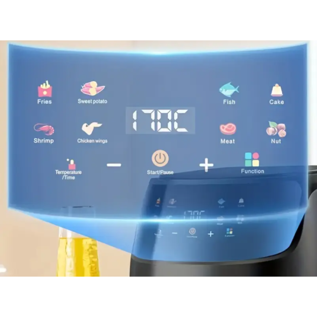 6L 電気エアフライヤーオーブン、透明窓、スマート調理プログラム付き 6L 電気エアフライヤーオーブン、透明窓、スマート調理