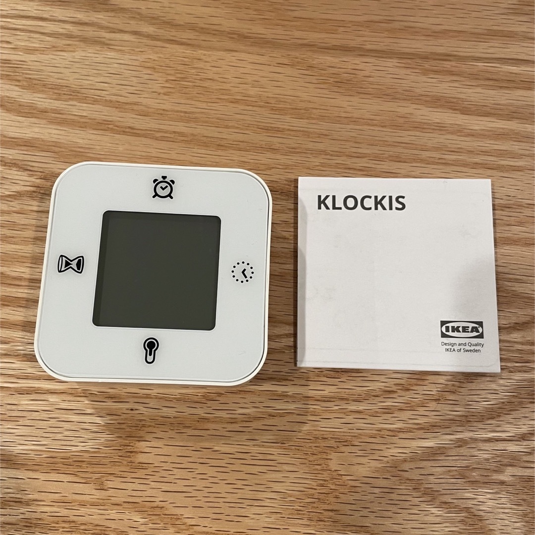 IKEA(イケア)のKLOCKIS クロッキス 時計 温度計 アラーム タイマー ホワイト インテリア/住まい/日用品のインテリア小物(置時計)の商品写真