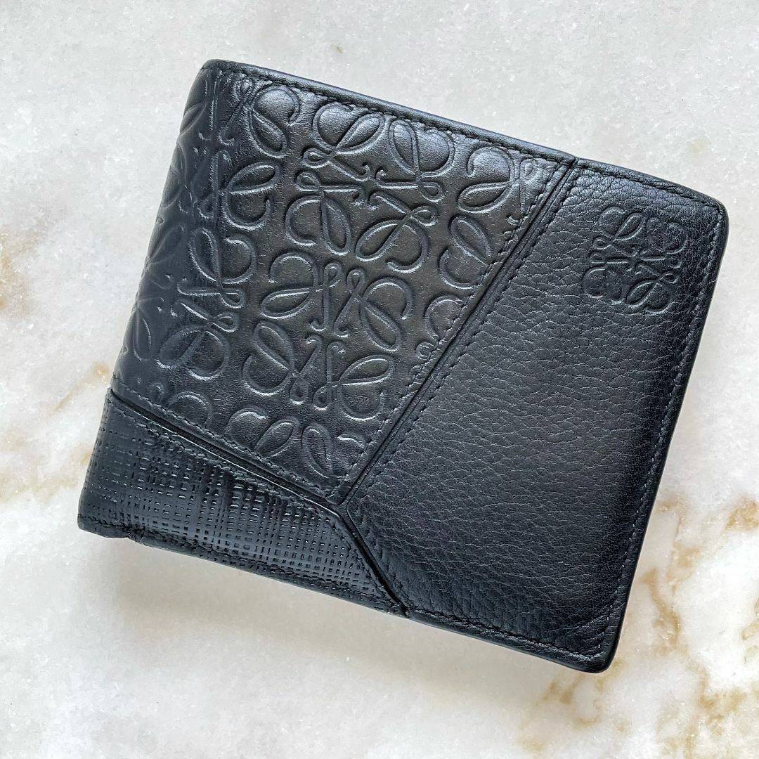 LOEWE - LOEWE ロエベ パズル バイフォールド ウォレット 折り財布 黒