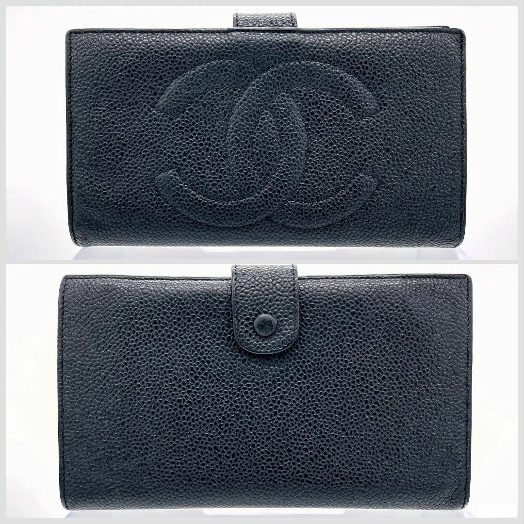 CHANEL - CHANEL シャネル キャビアスキン デカココ がまぐち 本