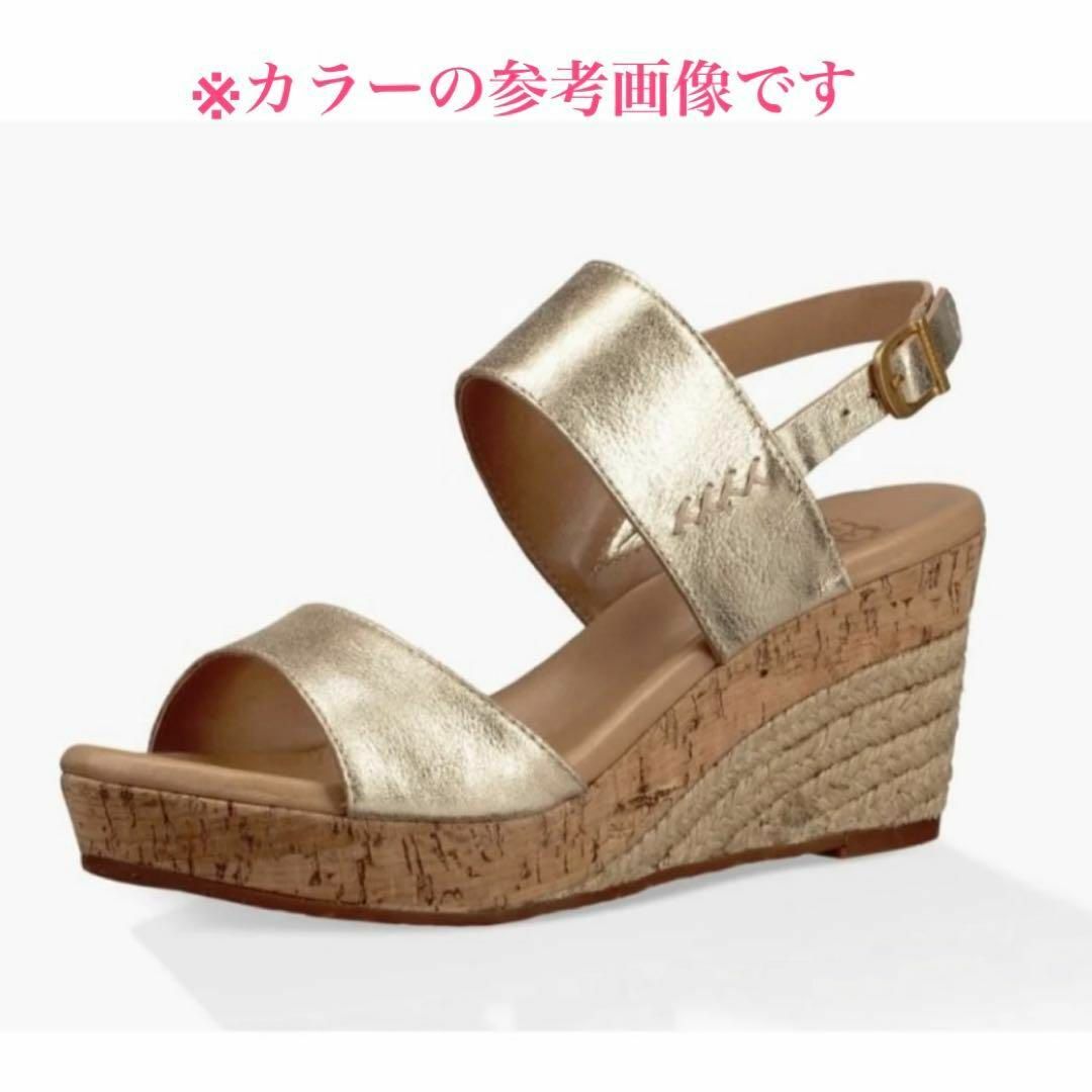 UGG(アグ)のUGG アグ エレナ メタリック ウェッジ サンダル 厚底 ゴールド レディース レディースの靴/シューズ(サンダル)の商品写真