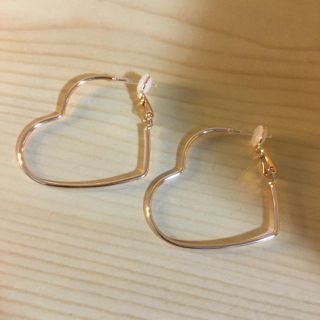 ハートフープ 樹脂ピアス(ピアス)