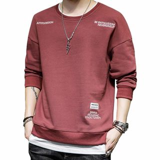 【人気商品】[DIKAO] トレーナー メンズ 秋服 長袖 スエット ロングtシ(その他)