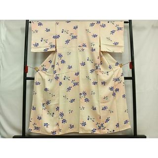 平和屋着物■上質な小紋　草花文　暈し染め　金彩　正絹　逸品　AAAT2712jh(着物)