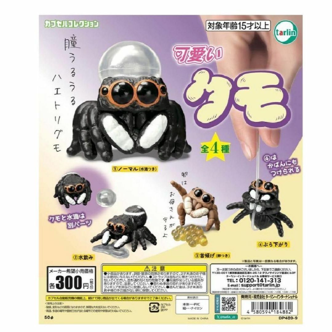 可愛いクモ 4種セット ガチャガチャ ハエトリグモ エンタメ/ホビーのフィギュア(その他)の商品写真