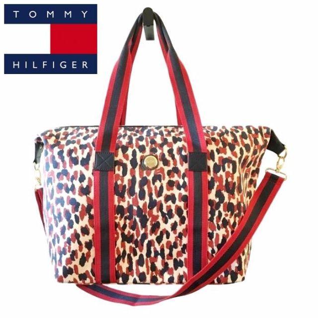 新品 未使用 ♡ トミーヒルフィガー ♡ レオパード キャンバス バッグ