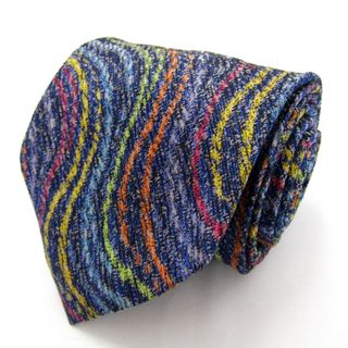 MISSONI - ミッソーニ ブランド ネクタイ シルク 伊製生地 PO メンズ ネイビー Missoni