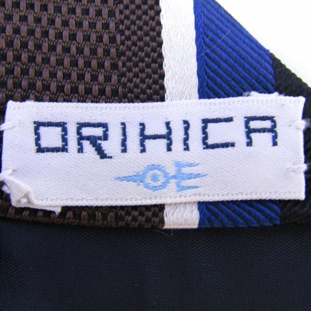 オリヒカ ブランド ネクタイ シルク ストライプ柄 PO メンズ ブラウン ORIHICA メンズのファッション小物(ネクタイ)の商品写真