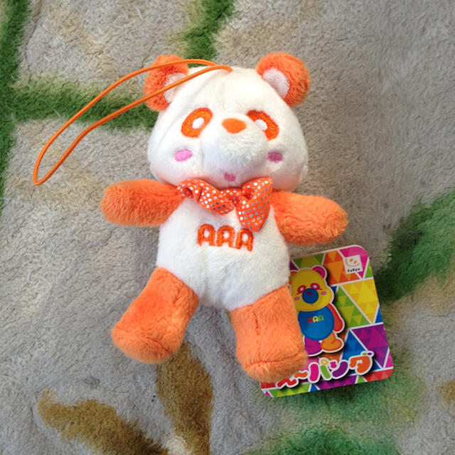AAA(トリプルエー)のリボンパンダ オレンジ エンタメ/ホビーのおもちゃ/ぬいぐるみ(ぬいぐるみ)の商品写真