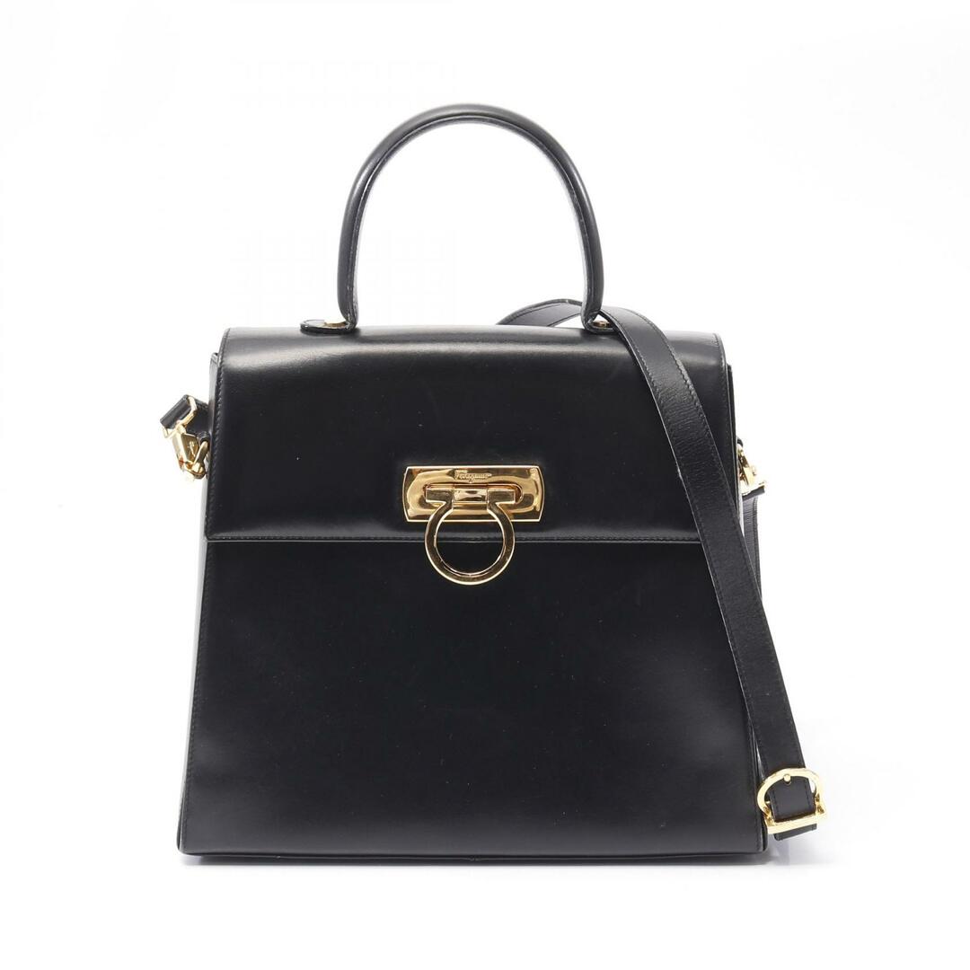 Salvatore Ferragamo - サルヴァトーレフェラガモ Salvatore Ferragamo ガンチーニ ハンドバッグ バッグ レザー レディース ブラック系 21 0536 【中古】