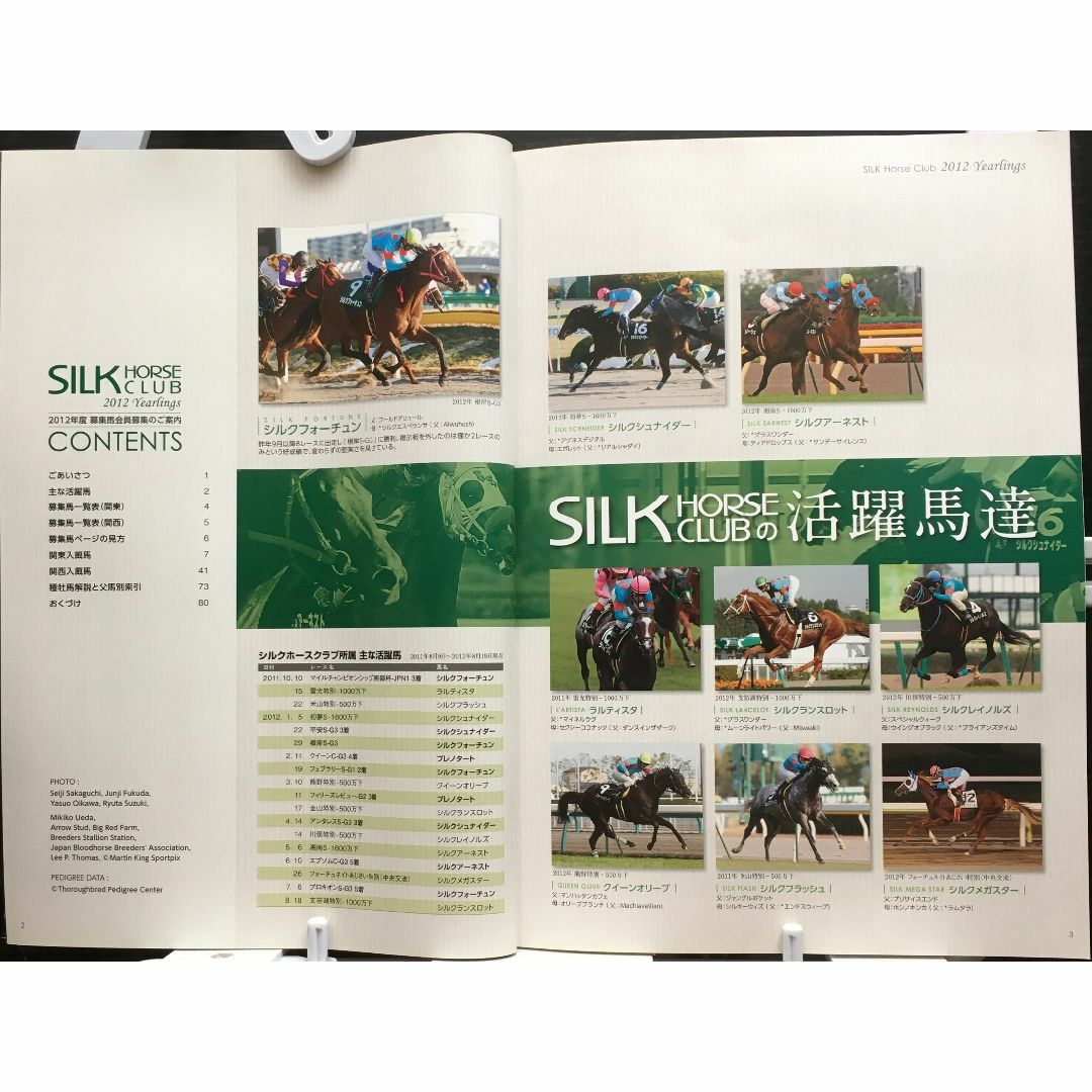 募集馬カタログ：【シルクホースクラブ】2012年／2024年 ２冊 エンタメ/ホビーの雑誌(趣味/スポーツ)の商品写真