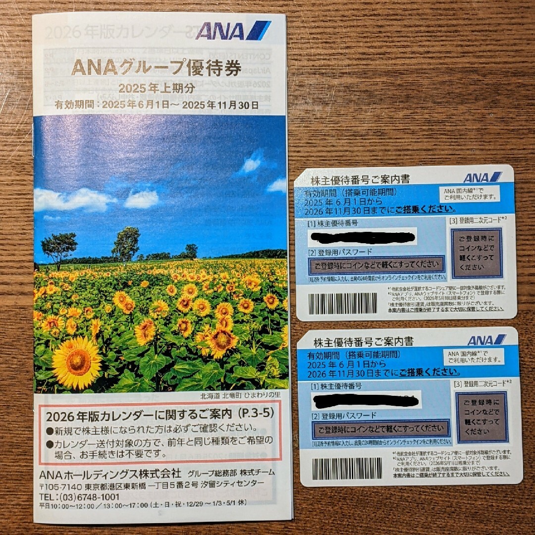 ANA(全日本空輸)(エーエヌエー(ゼンニッポンクウユ))のANA 株主優待 チケットの乗車券/交通券(航空券)の商品写真