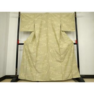 平和屋着物■上質な紬　流水　正絹　逸品　未使用　AAAT1614cs(着物)