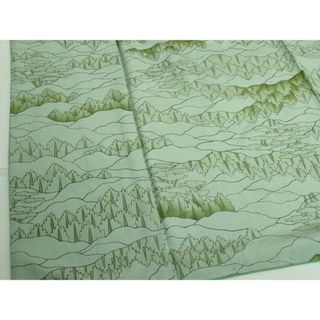 平和屋着物■上質な小紋　風景文　正絹　逸品　DAAO0676xg(着物)