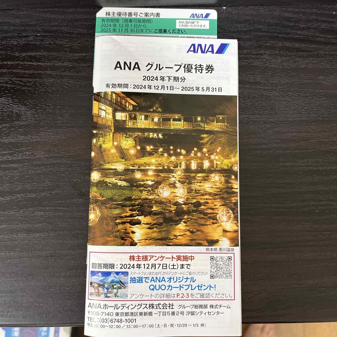 ANA(全日本空輸)(エーエヌエー(ゼンニッポンクウユ))の【最終値下げ】ANA優待券 グループ優待券 チケットの優待券/割引券(その他)の商品写真