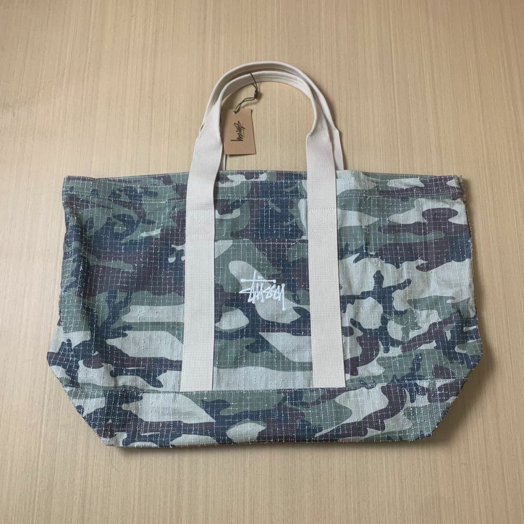 トートバッグ Stussy Needle Punch XL Tote Bag Camo
