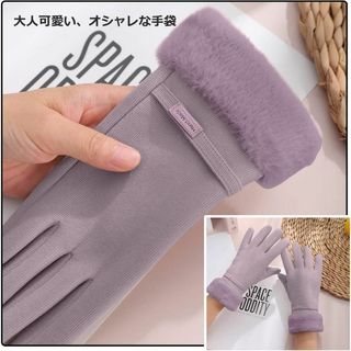 手袋 レディース 防寒手袋 スマホ対応 秋冬 グローブ 柔らかい 裏起毛 可愛い(手袋)