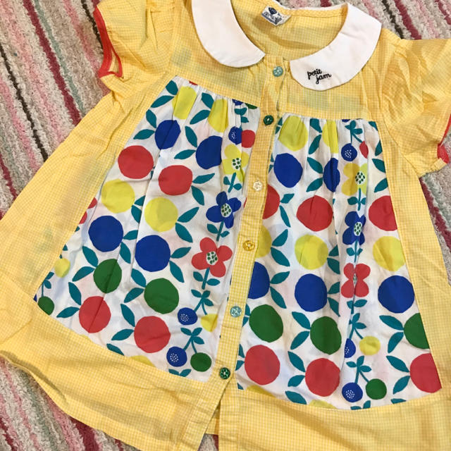 Petit jam(プチジャム)のプチジャム♡丸襟ギンガムチェック キッズ/ベビー/マタニティのキッズ服女の子用(90cm~)(ブラウス)の商品写真