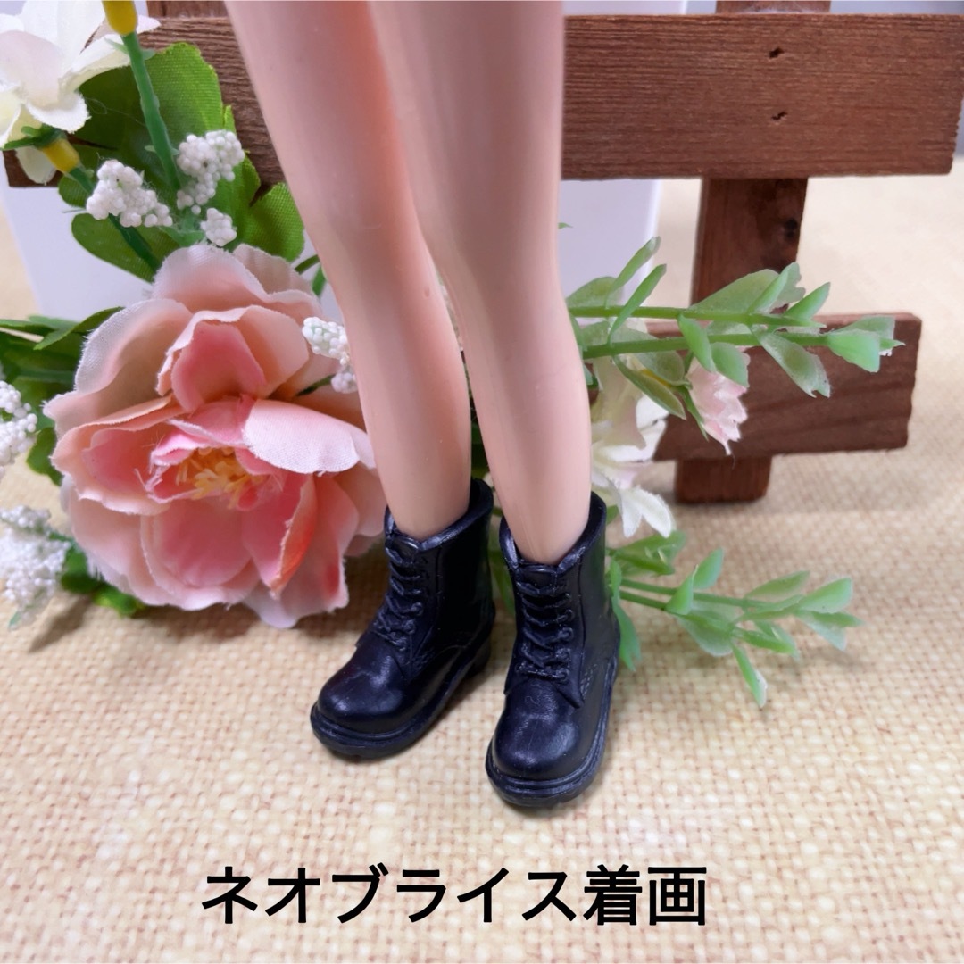 SOLD ブライス ブーツ 編み上げブーツ 靴 1/6ドール 黒 Fの通販