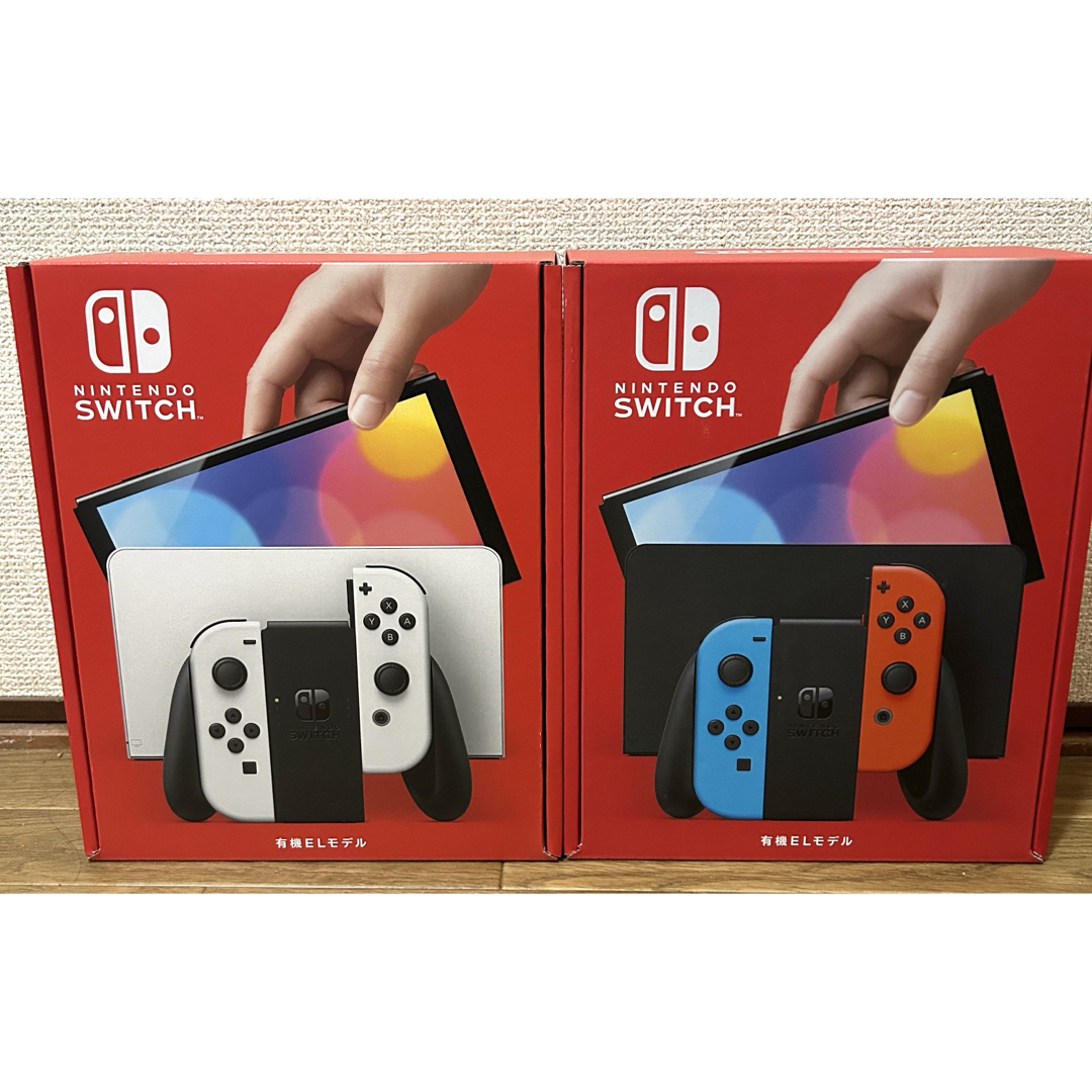 Nintendo Switch(ニンテンドースイッチ)の任天堂 Nintendo Switch 有機EL 本体 ホワイト ネオン エンタメ/ホビーのゲームソフト/ゲーム機本体(家庭用ゲーム機本体)の商品写真