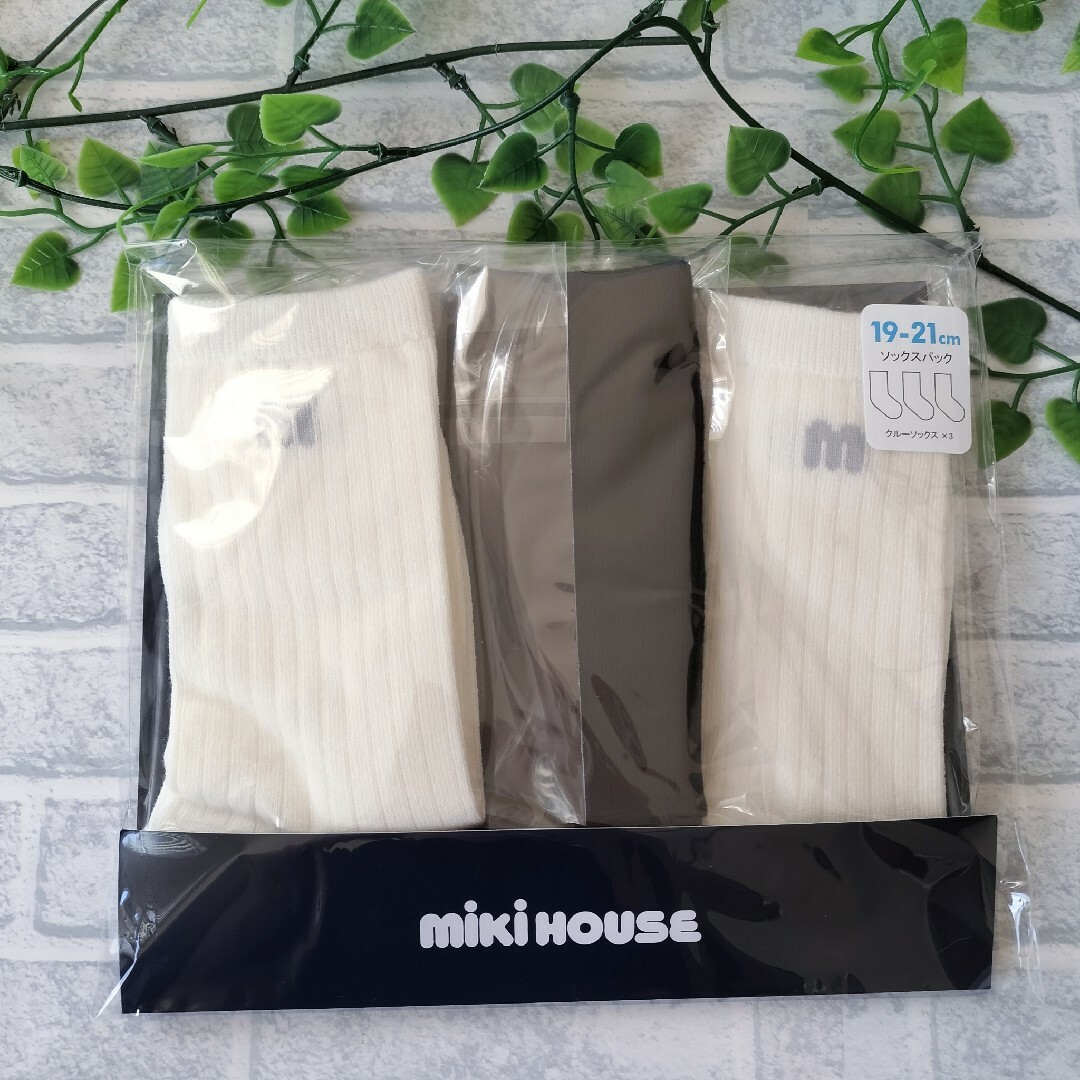 mikihouse(ミキハウス)のミキハウス ソックス 靴下 19-21㎝ 新品未使用 キッズ/ベビー/マタニティのこども用ファッション小物(靴下/タイツ)の商品写真