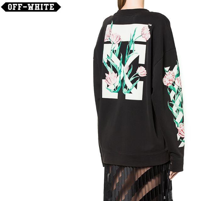 OFF-WHITE(オフホワイト)のOFF-WHITE オフホワイト スウェットトレーナー XS レディースのトップス(トレーナー/スウェット)の商品写真