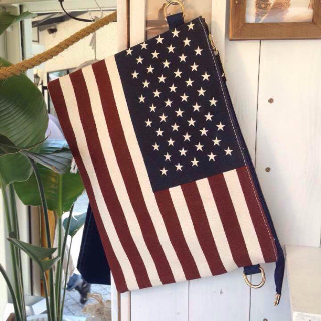 Ron Herman(ロンハーマン)のアメリカ 星条旗柄 クラッチバッグ USA メンズのバッグ(その他)の商品写真