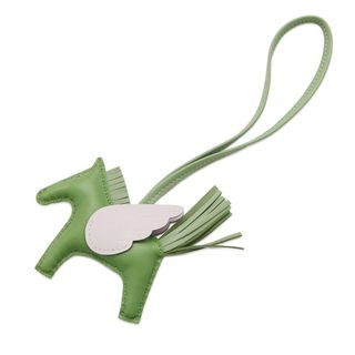 エルメス(HERMES)のエルメス バッグチャーム ロデオPM ペガサス ヴェールユッカ/ヴェールクリケット/モーヴペール ラムスキン B刻印(チャーム)
