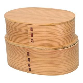 わっぱ弁当 小判入子型 二段 700ml GT-0015(弁当用品)
