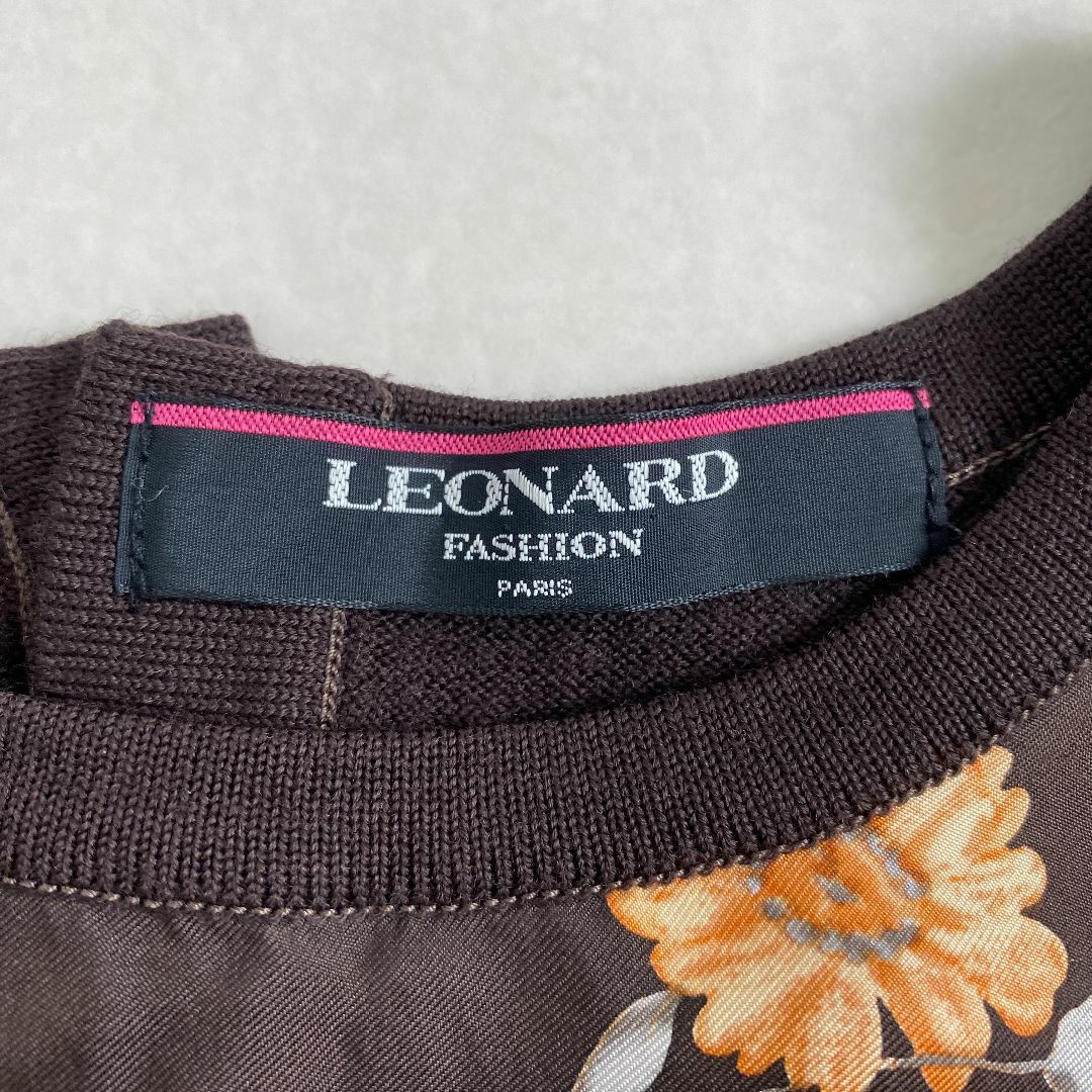 LEONARD - 美品 レオナール チュニック LEONARD 金ボタン ニット